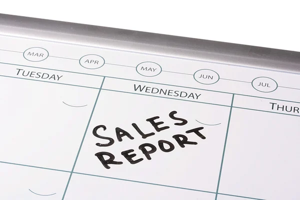 Rapport over verkoop per meeting — Stockfoto