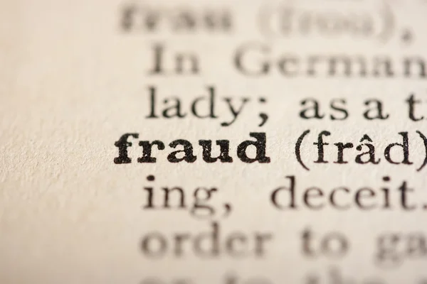 Woord fraude — Stockfoto