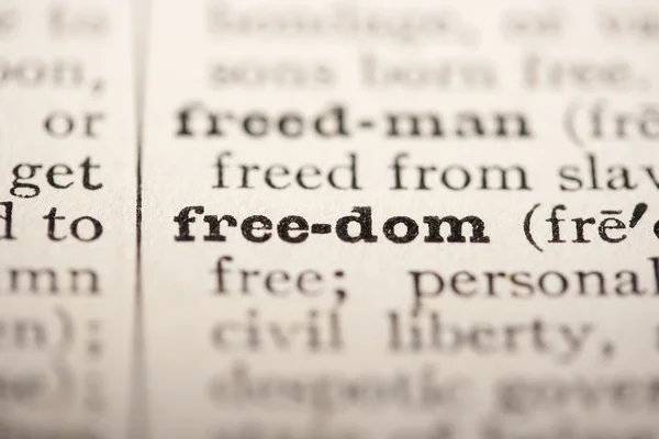 Λέξη ελευθερία — Φωτογραφία Αρχείου