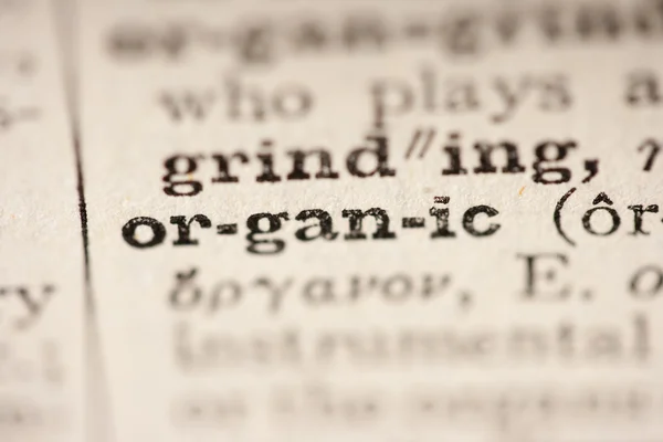 Palavra orgânica — Fotografia de Stock