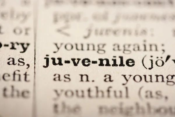 Word juvenile — Stock Photo, Image