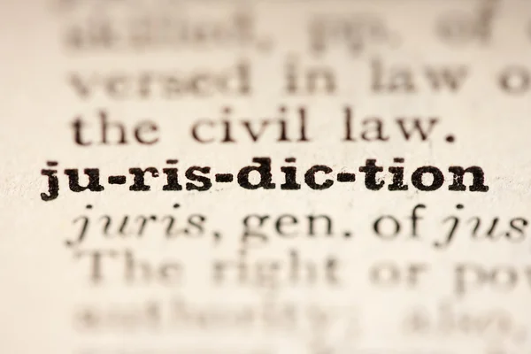 Word jurisdiction — Stock Photo, Image