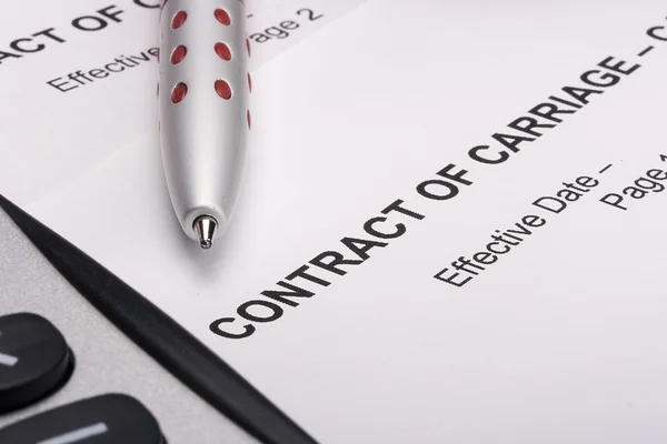 Contract of Carriage — Stock Photo, Image