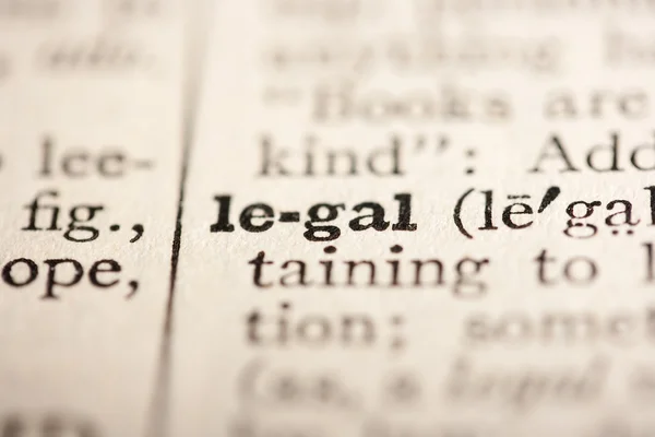 Ordet rättsliga — Stockfoto