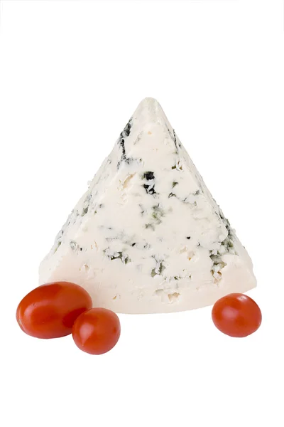 Danish blue cheese with tomato — Stock Photo, Image