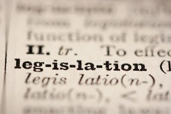 Legislación Word — Foto de Stock