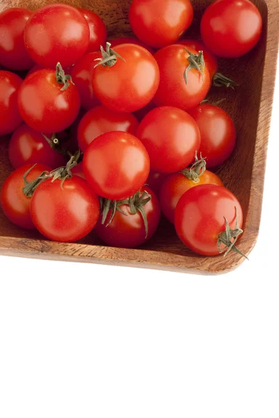 Małe Czerwone Pomidory Gotowania Różnych Specjałów Dekoracje — Zdjęcie stockowe