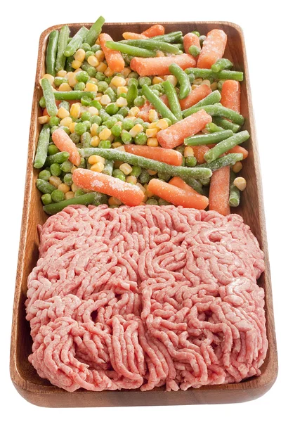 Vers Gemalen Vlees Voor Het Koken Van Vlees Delicatessen — Stockfoto