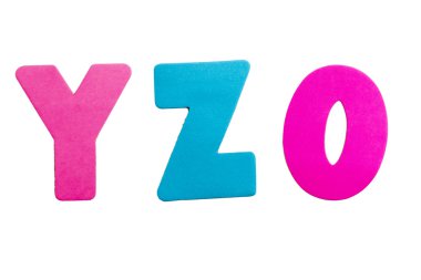 Letter YZ Number 0 clipart