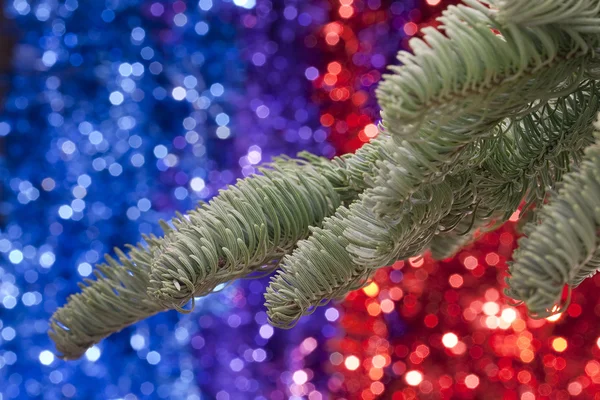 Christmas Theme Christmas Tree Branch Background Christmas Decorations — Stock Photo, Image