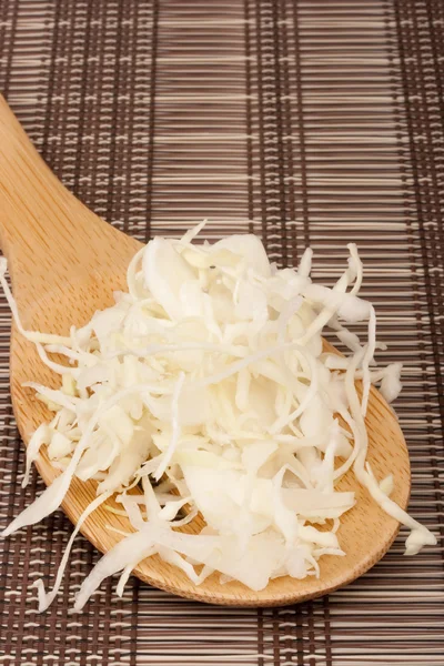 Repolho Finamente Picado Como Ingrediente Para Salada — Fotografia de Stock