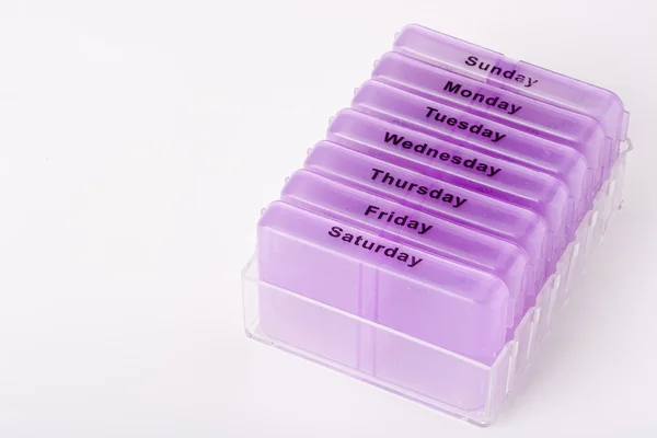 Box Pro Léky Zobrazuje Dny Týdnu — Stock fotografie