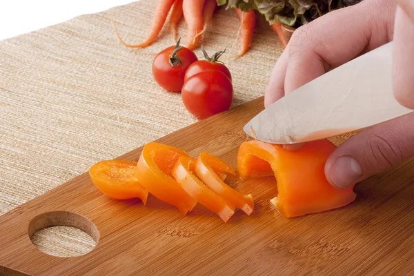 Snijden van groenten — Stockfoto