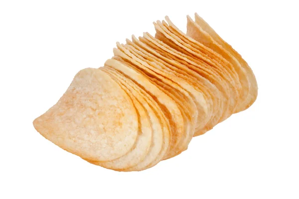 Batatas Fritas Produtos Biológicos Sobre Fundo Branco — Fotografia de Stock