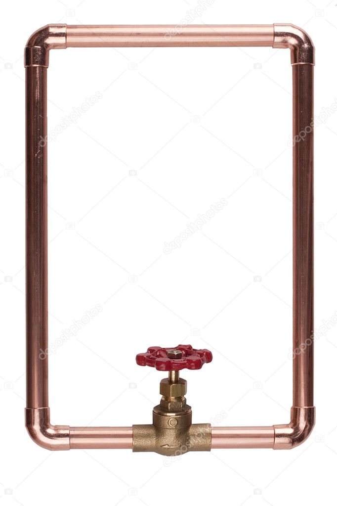 The frame is made from copper water pipes.