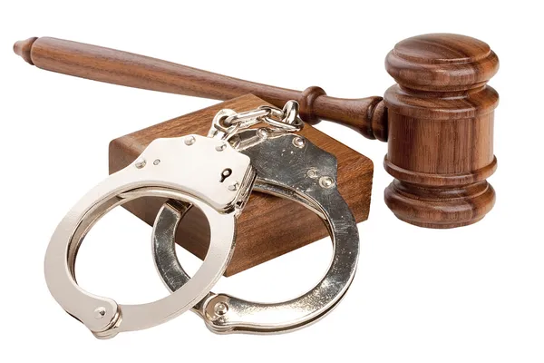 Gavel and Handcuffs — Stock Photo, Image