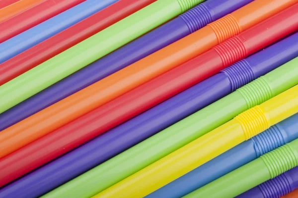 Пластиковые Трубки Разных Цветов Заднем Плане — стоковое фото
