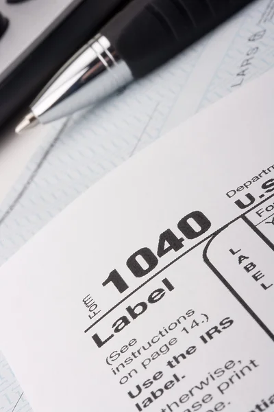 Formularz 1040 Wypełnianie Zeznań Podatkowych Usa — Zdjęcie stockowe