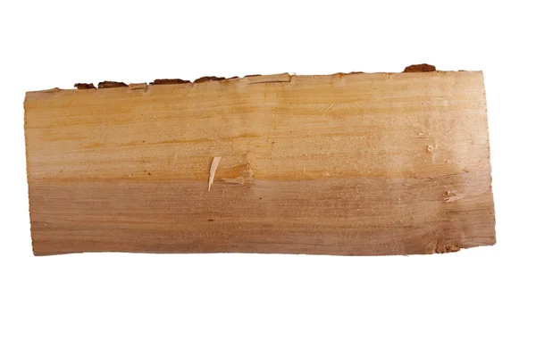 Old Plank Wood Isolated White Background — Stock Photo, Image