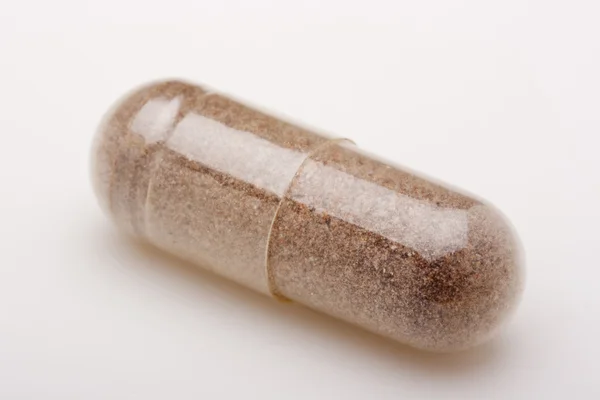 Orvosi Tabletta Fehér Háttéren Betegségek Ellen — Stock Fotó
