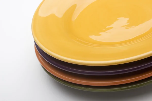 Colorful Ceramic Plates Main Dishes — Stock Photo, Image