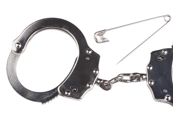 Железные наручники — стоковое фото