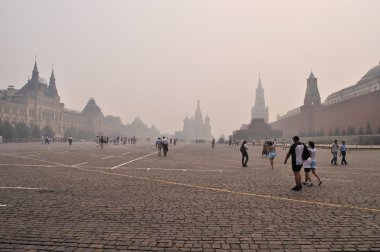 smog, Moskova, Kızıl Meydan, Ağustos 2010