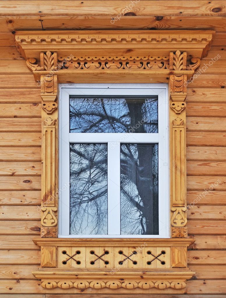 Деревянные дома с резными окнами фото - деревянные наличники.