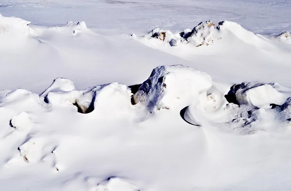 Snön klumpar — Stockfoto