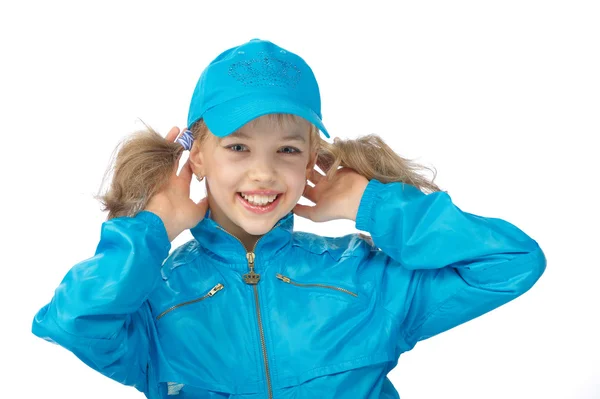 Дівчина в синій кепці — стокове фото