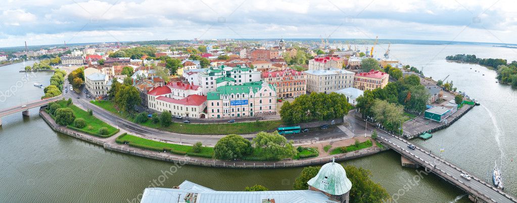 Panoramic view of a Vyborg, Russia