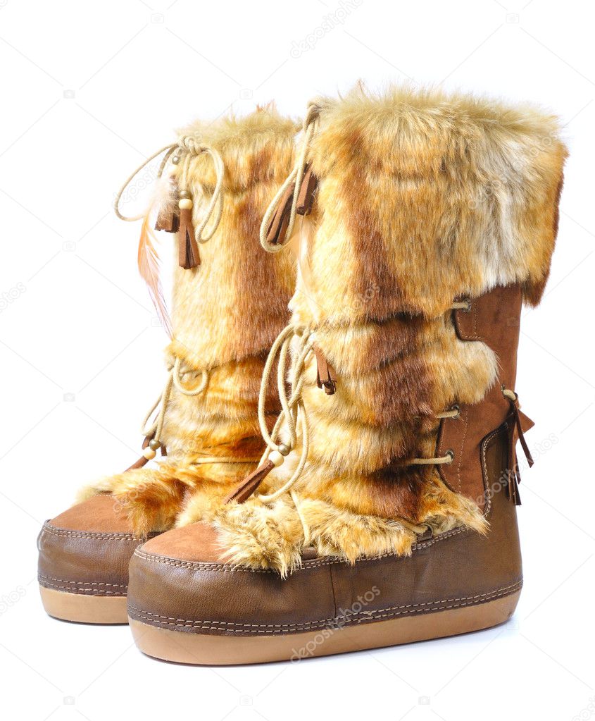 winter furry boots