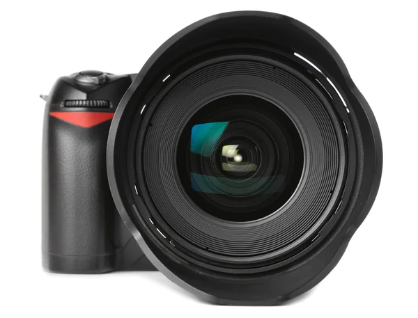 Câmera de foto digital profissional isolado no branco — Fotografia de Stock