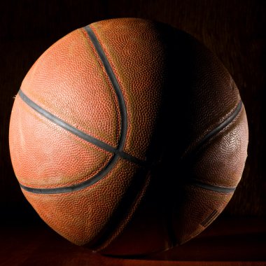 Basketball ball in dark clipart