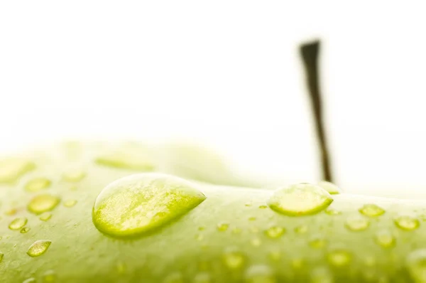 Fresh Green Wet Apple Granny Smith Macro Shot — Stock Photo, Image
