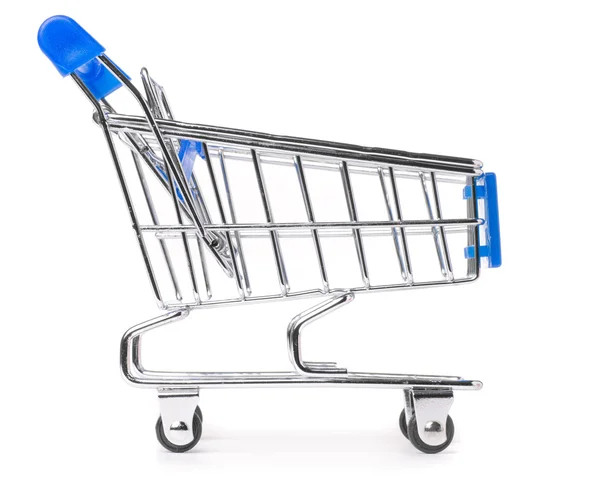 Side View Shopping Cart Isolated White — Stock Photo, Image