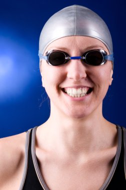 Happy swimmer clipart