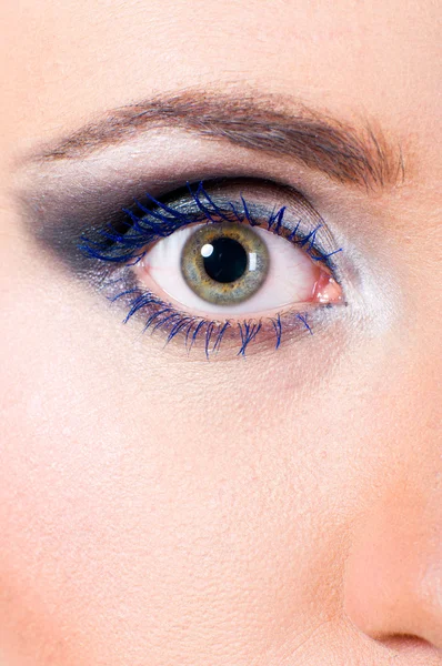 Fêmea olho macro — Fotografia de Stock