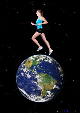 Global running clipart