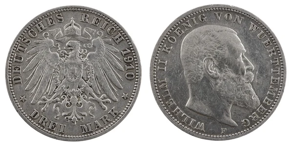 Trzy niemieckie deutschemarks — Zdjęcie stockowe