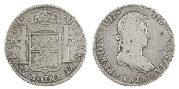 Moneda antigua española — Foto de Stock