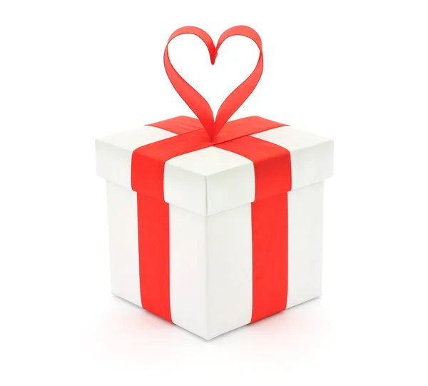 stock image Gift box and heart