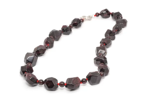Garnet necklace — Stock Photo, Image