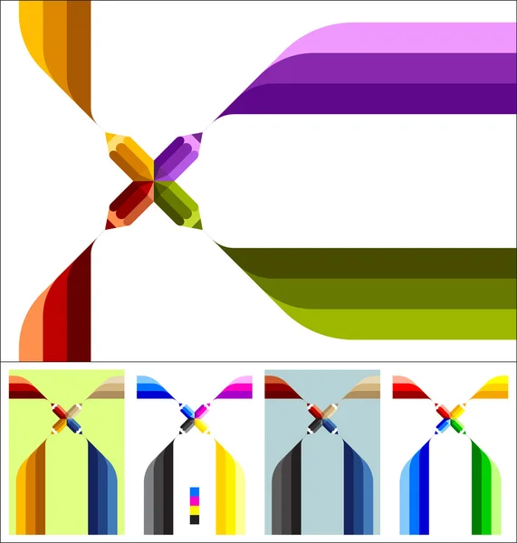 Crayon Fourend avec traits — Image vectorielle