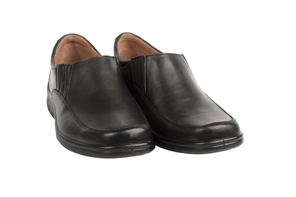 Pair of black leather shoes — Stock Photo, Image