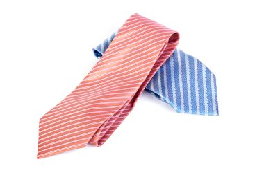 Two neckties over white background clipart