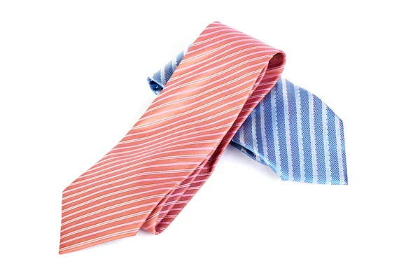 Duas gravatas sobre fundo branco — Fotografia de Stock