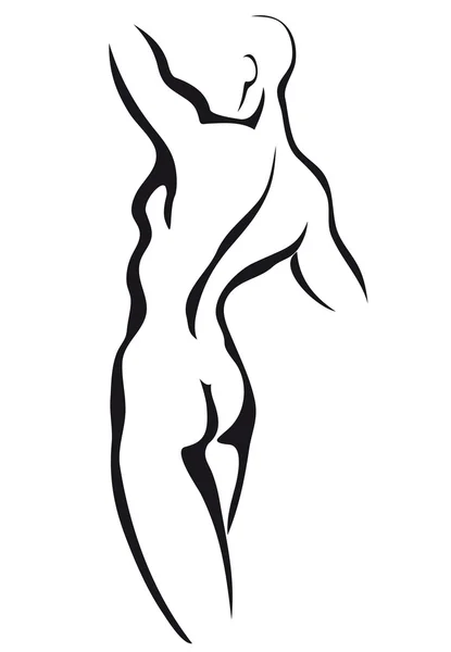 Sketch of man torso — Stock Vector