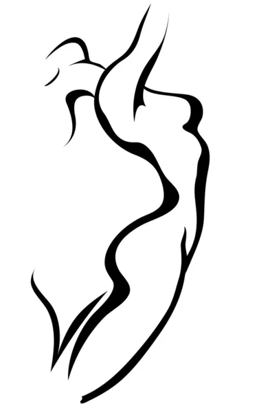 Femme sautante — Image vectorielle