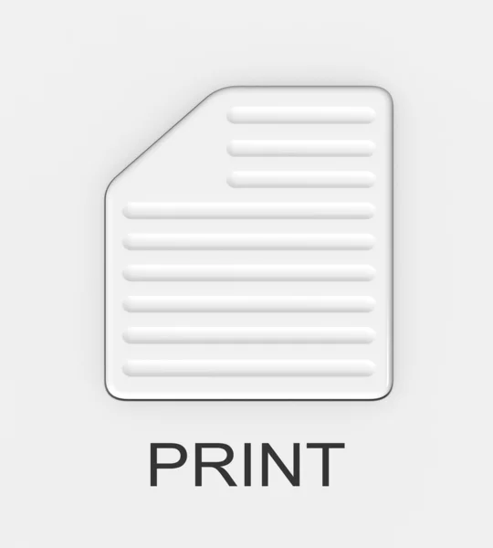 Nyomógomb "print" — Stock Fotó